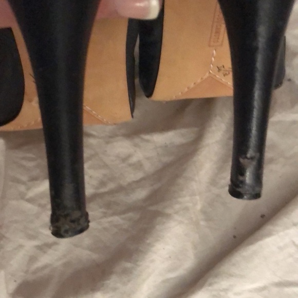 Vince Camuto side 10  Navy blue strappy cage heels side zip bootie like - Picture 11 of 11